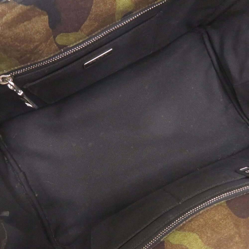 PRADA Silver Canvas Shoulder Bag - Picture 8 of 10